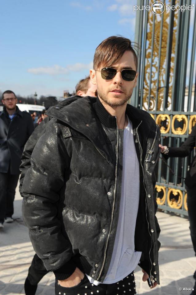 Jared Leto au défilé Dior le 5 mars à Paris.