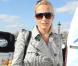 Estelle Lefébure au défilé Dior le 5 mars à Paris.