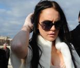 Lindsay Lohan au défilé Dior le 5 mars à Paris.
