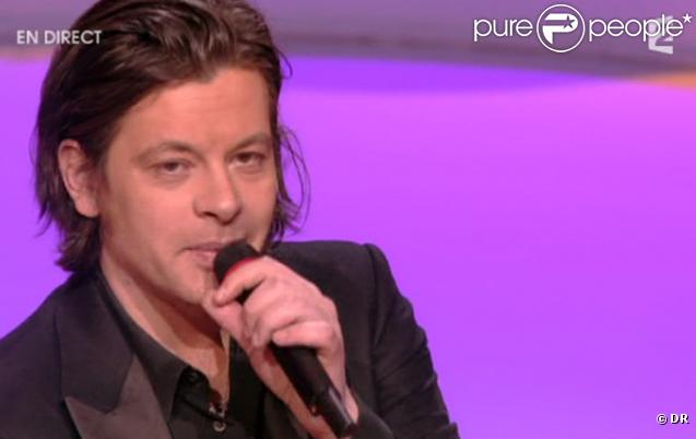 Benjamin Biolay, vainqueur de son deuxième trophée de la soirée, la Victoire de l'Album de chanson variété.