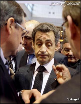 Nicolas Sarkozy au salon de l'agricuture de Paris (6 mars 2010)