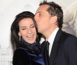 Marie Drucker et Gad Elmaleh, lors de l'avant-première de  La Rafle , qui s'est tenue au Gaumont Champs-Elysées, à Paris, le 8 mars 2010.
