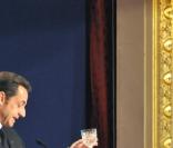 Carla et Nicolas Sarkozy au Palais de l'Elysée pour le déjeuner des 150 femmes d'exception, le 8/03/08