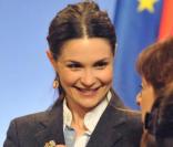 La comédienne Barbara Schulz au Palais de l'Elysée pour le déjeuner des 150 femmes d'exception, le 8/03/08