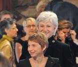 Françoise de Panafieu et Laurence Parisot au Palais de l'Elysée pour le déjeuner des 150 femmes d'exception, le 8/03/08