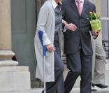 Christine Lagarde, ministre de l'Economie, au Palais de l'Elysée pour le déjeuner des 150 femmes d'exception, le 8/03/08