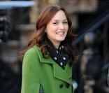 Leighton Meester sur le tournage de Gossip Girl à New York, le 9 mars 2010