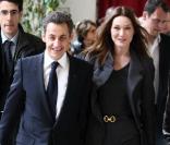 Carla et Nicolas Sarkozy sont allés voter pour le 1er tour des élections régionales. Paris, le 14 mars 2010