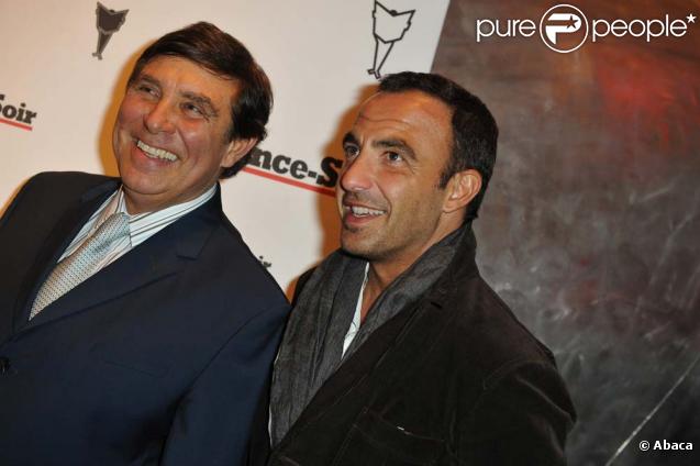 Jean-Pierre Foucault et Nikos Aliagas à la fête pour la nouvelle formule de  France Soir ,  Paris, le 16 mars 2010 !