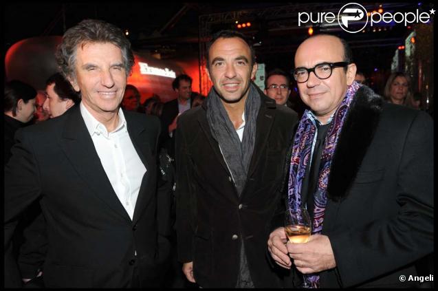 Jack Lang, Nikos Aliagas et Karl Zéro à la fête pour la nouvelle formule de  France Soir ,  Paris, le 16  mars 2010 !