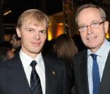 Alexandre Pugachev et Renaud Donnedieu de Vabres à la fête pour la nouvelle formule de  France Soir ,  Paris, le 16  mars 2010 !