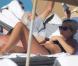 Le champion du monde Lothar Matthäus et sa superbe femme, Kristina Liliana, sur une plage de Miami, en Floride, le 20 mars 2010.