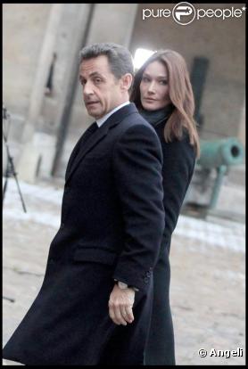 Carla Bruni et son époux Nicolas Sarkozy