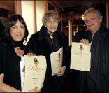 Dominique Hollier, Laurent Terzieff et Ronald Harwood lors de la conférence de  presse des Molières 2010