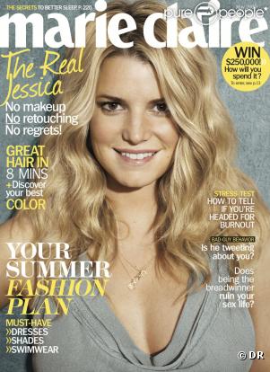 Jessica Simpson en couverture du Marie-Claire du mois de mai