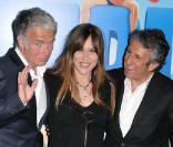 Franck Dubosc, Mathilde Seigner et Richard Anconina, à l'occasion de l'avant-première de  Camping 2 , au Gaumont Opéra, à Paris, le 13 avril 2010.