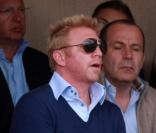 Boris Becker lors de la demi-finale des Masters de Monte-Carlo le 17 avril 2010