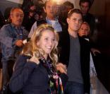 Michael Bublé et sa fiancée Luisina Lopilato, à Buenos Aires, le 24 avril 2010.