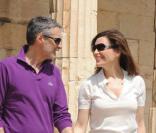 Antoine de Caunes et Daphné Roulier à Athènes le 15 avril 2010