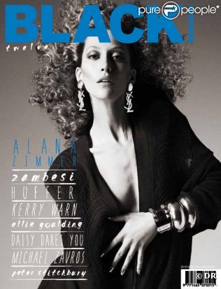 Alana Zimmer en couverture de Black Magazine