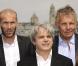 Zinedine Zidane, Guy Alba et Patrick Poivre d'Arvor lors de la troisième édition du Prix des Ambassadeurs de l'association Européenne ELA en direct du musée du Quai Branly de Paris le 6 mai 2010