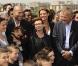 Zinedine Zidane, Patrick Poivre d'Arvor et Sophie Thalmann lors de la troisième édition du Prix des Ambassadeurs de l'association Européenne ELA en direct du musée du Quai Branly de Paris le 6 mai 2010