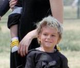 Gwen Stefani et ses enfants lors d'un goûter d'anniversaire dans un parc à Los Angeles.