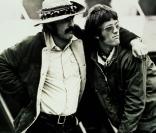 Dennis Hopper et Peter Fonda sur le tournage d'Easy Rider en 1969 