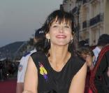 Sophie Marceau à son arrivée au festival de Cabourg