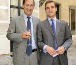 Nicolas et Benjamin Bazire au déjeuner Père & Fils au Taillevent, mardi 15 juin
