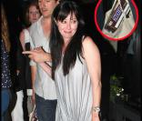 Shannen Doherty et son ami le photographe Kurt Iswarienko ont dîné au restaurant Abe & Arthur à New York le 23 juin 2010 
