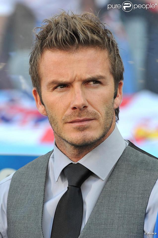 David Beckham, dépité, lors de la défaite des Anglais face à l'équipe allemande à l'occasion de la Coupe du monde 2010 le 27 juin 2010 en Afrique du sud