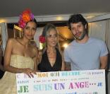 Sonia Rolland, Valeria et Jalil Lespert au vernissage conceptuel Les Maux Coeur. 29/06/2010