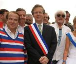 Inauguration de La Fête des Loges à Saint-Germain-en -Laye : Hugues Aufray et Paul-Loup Sulitzer 