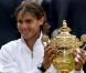 Rafael Nadal s'impose en finale de Wimbledon, face à Thomas Berdych, à Londres, le 4 juillet 2010.