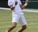 Rafael Nadal s'impose en finale de Wimbledon, face à Thomas Berdych, à Londres, le 4 juillet 2010.
