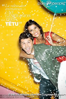 Karine Ferri et Christophe Beaugrand, copains comme cochons lors du shooting pour le 15e anniversaire de TÊTU