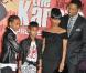 Jaden, Willow, Jada Pinkett et Will Smith lors de l'avant-première de Karate Kid à Paris le 25 juillet 2010