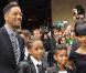 Will Smith, Jaden, Willow et Jada Pinkett lors de l'avant-première de Karate Kid à Paris le 25 juillet 2010