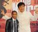 Jaden Smith et Jackie Chan lors de l'avant-première de Karate Kid à Paris le 25 juillet 2010