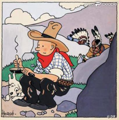 Gouache d'Hergé vendue 780 000 euros le 28/03/08