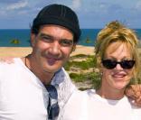 Antonio Banderas et Melanie Griffith. Brésil, 2007. 