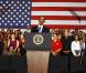 Barack Obama en plein discours à la Nouvelle-Orléans