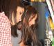 Géraldine Nakache et Leïla Bekhti font la promotion du film Tout ce qui brille, dans le cadre de la sortie DVD. Elles signent des autographes dans l'IDTGV Paris-Lyon, le 26 août 2010