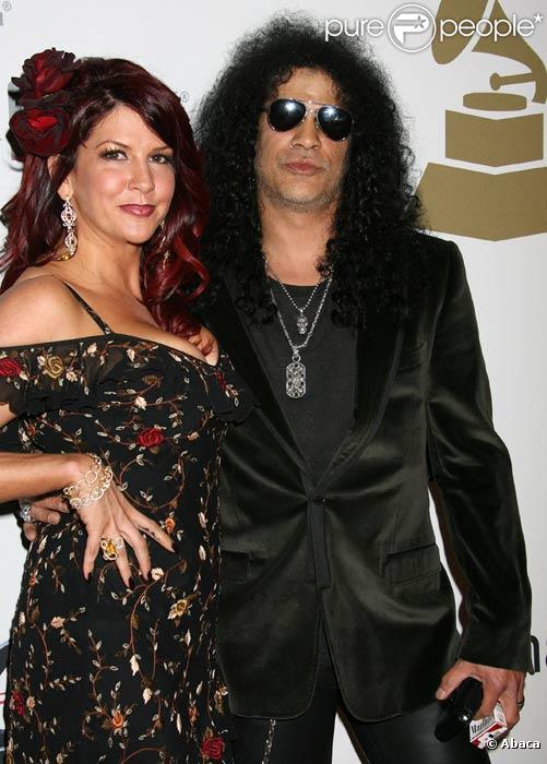Slash en compagnie de sa femme Perla Ferrar en f vrier 2009 Los Angeles