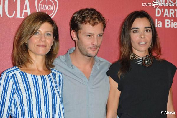 Marina Foïs, Nicolas Duvauchelle et Elodie Bouchez à l'occasion du photocall de  Happy Few , présenté à la 67e Mostra de Venise, le 3 septembre 2010.