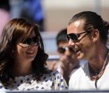 Dans les dernières heures de l'US Open, le 11 septembre 2010, les people savouraient l'intensité des rencontres du dernier carré. Mirka Federer s'est détendue avec Gavin Rossdale. 