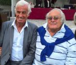 Jean-Paul Belmondo et son ami Georges Lautner à l\'inauguration du Musée Paul Belmondo - 14/09/2010<br />