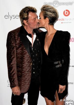Laeticia et Johnny Hallyday à la Pink Party, à Los Angles, le 25 spetembre 2010