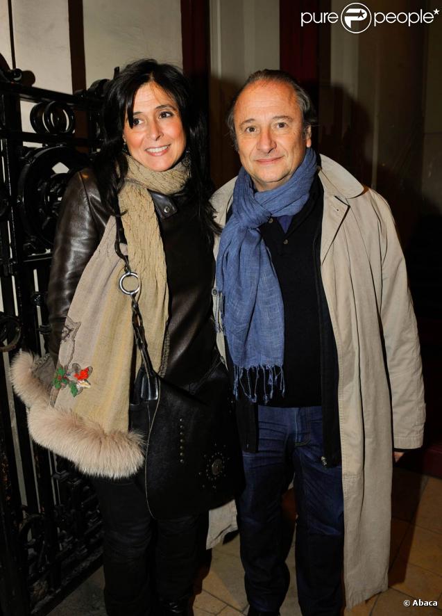 Patrick Braoudé et son épouse Guila lors de l'avant-première de la pièce Rendez Vous au Théâtre de Paris à Paris le 27 septembre 2010 